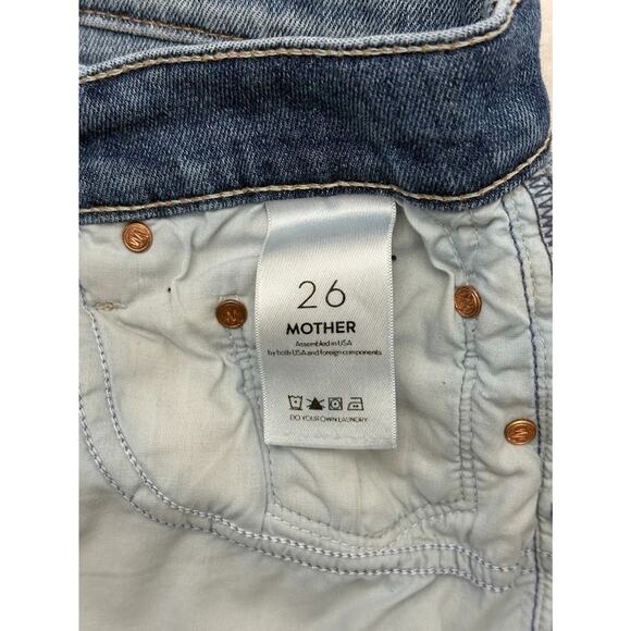MOTHER Denim Jeans The Dropout Lost And Found Medium Wash Womens Size 26 - Picture 9 of 13